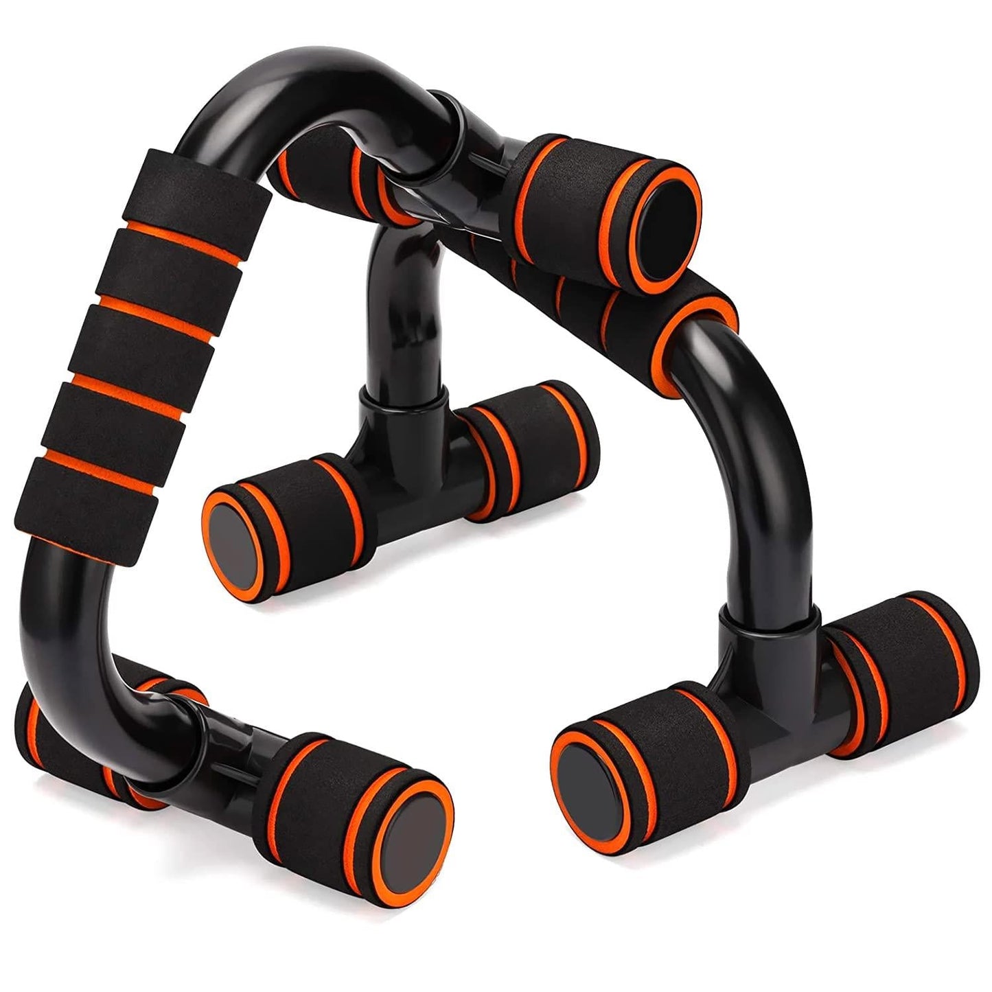 PushUp Stand with Foam Grip Handle Push-up Bar (Orange)